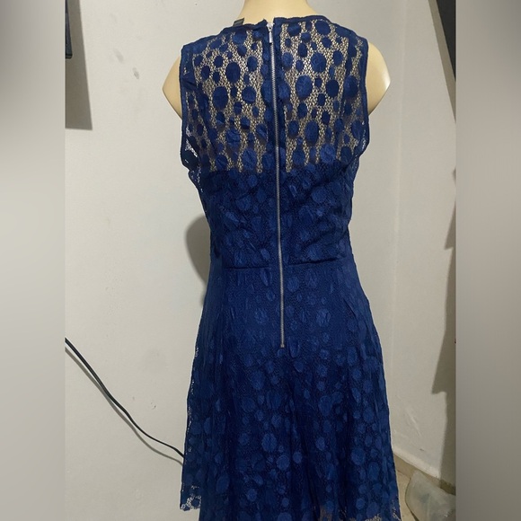 Armani Exchange Blue Fit and Flare Mini Dress - Picture 9 of 13